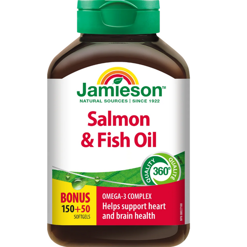 Jamieson Salmon & Fish Oil Omega 3 - 200 Softgels