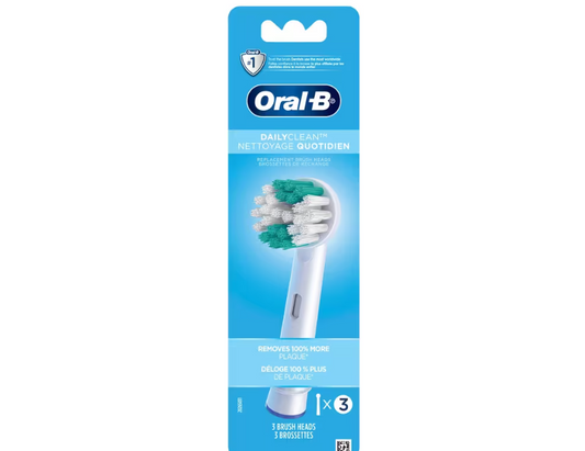 Oral-B Daily Clean Electric Toothbrush Replacement Brush Heads - 3 Heads
