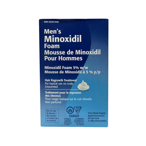Taro Men's Minoxidil Foam 5% - 3 x 60 g current product packaging