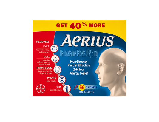 Aerius Allergy Relief Non-Drowsy, 56 Tablets