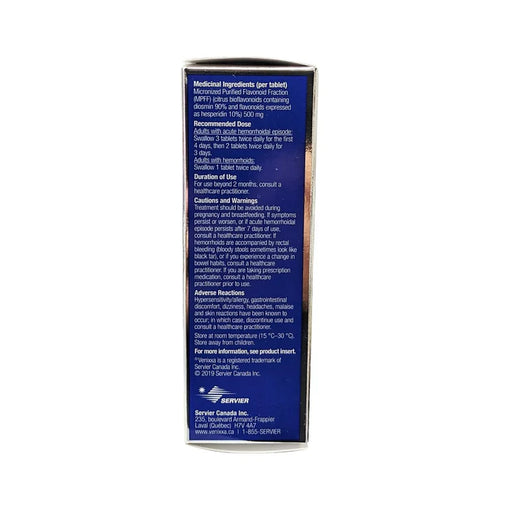 Venixxa Hemorrhoids 500 mg - 36 Tablets