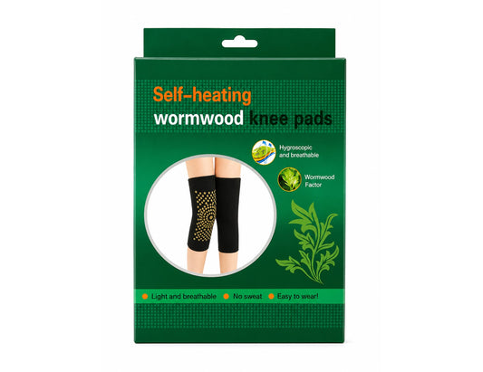 Self-Heating Wormwood Knee Pads for Warmth & Support