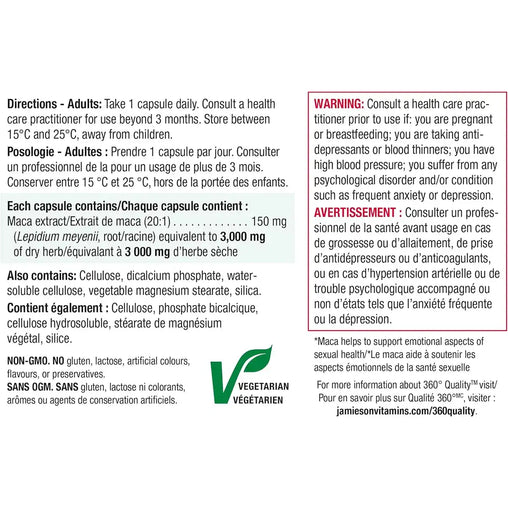 Jamieson Maca 3000 mg - 60 Capsules