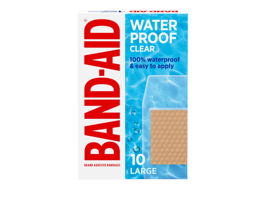 Band-Aid Waterproof Large Bandages - 10 Count product packaging