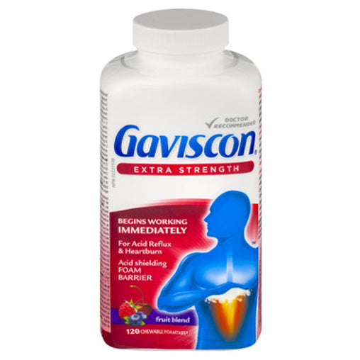 Gaviscon Extra Strength Fruit Blend, 120 Tablets