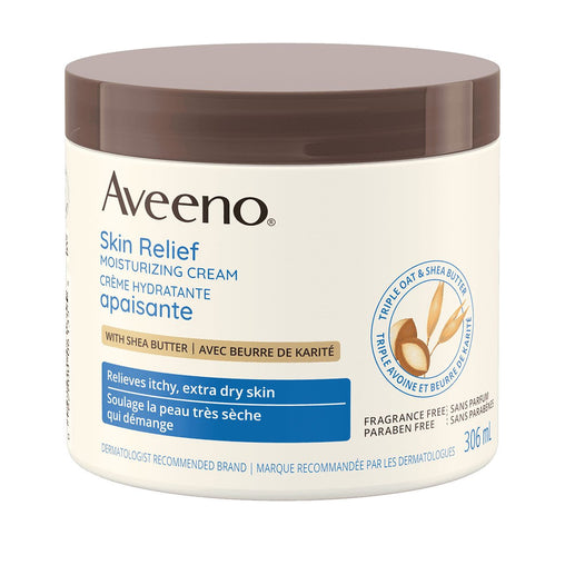 Aveeno Skin Relief Moisturizing Cream, Fragrance-Free - 306 mL product packaging