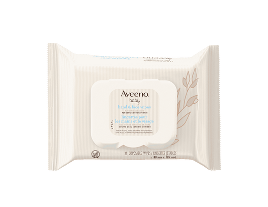 Aveeno Baby Hand & Face Wipes (25 ct)