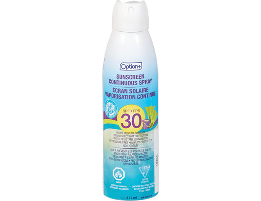 Option+ Sunscreen Continuous Spray, SPF 30 – 177ml