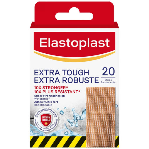 Elastoplast Extra Tough Waterproof Bandages - 20 Count product packaging