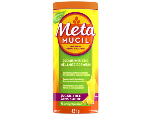 Metamucil Fibre Therapy 4-in-1 Smooth Texture Powder, Sugar-Free Orange, 421 g