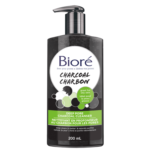Bioré Mattify Deep Pore Charcoal Cleanser, 200 mL