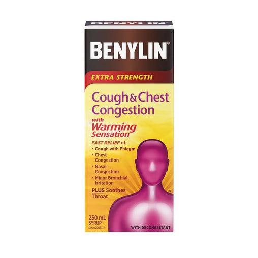 Benylin Extra Strength Cough & Chest Congestion with Warming Sensation, 250 mL