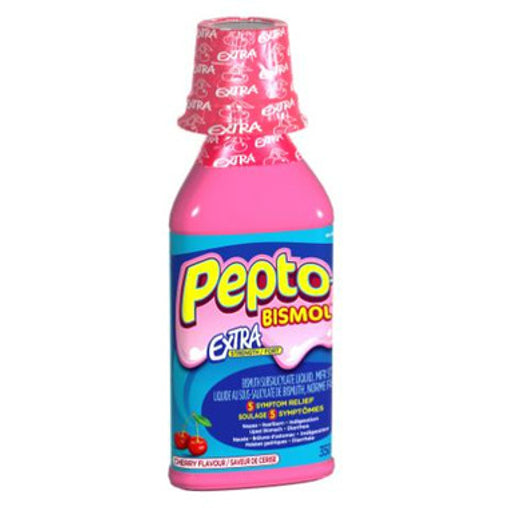 Pepto Bismol Extra Strength Liquid Antacid, Cherry Flavour, 350 mL
