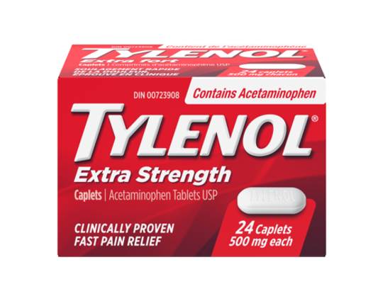 Tylenol Extra Strength 500 mg, 24 Caplets