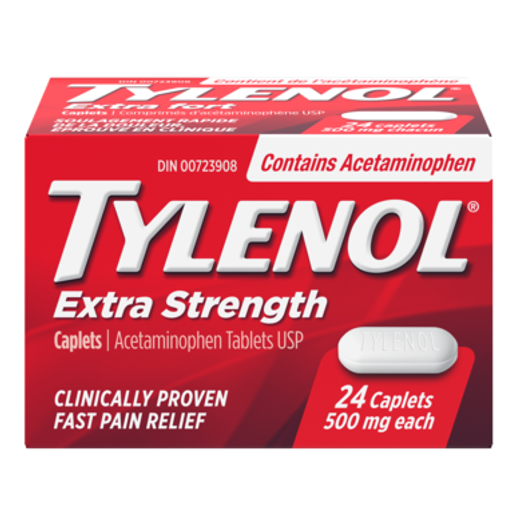 Tylenol Extra Strength 500 mg, 24 Caplets
