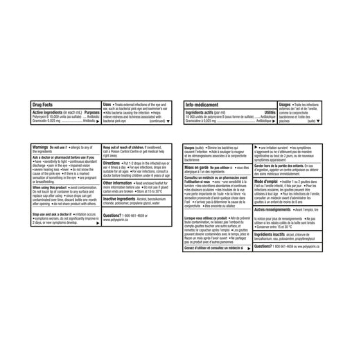 Polysporin Antibiotic Eye & Ear Drops, 15 mL