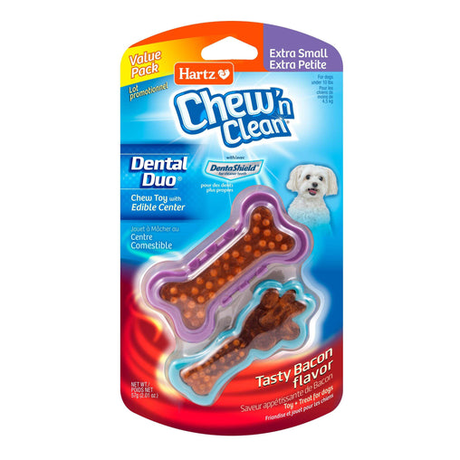 Hartz Chew 'n Clean Dental Duo, Extra Small, 2 Count