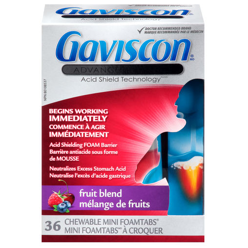 Gaviscon Advanced Chewable Mini FoamTabs Fruit Blend - 36 ct