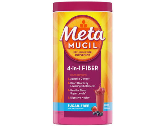 Metamucil Fibre Therapy 4-in-1 Smooth Texture Powder, Sugar-Free Berry, 418 g