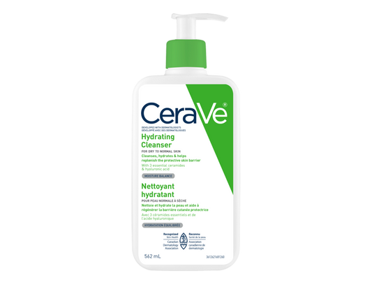 CeraVe Cream-to-Foam Cleanser, Hydrating Face Wash with Ceramides and Amino Acids for Normal to Dry Skin - 562mL