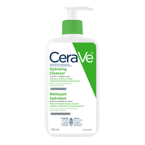 CeraVe Cream-to-Foam Cleanser, Hydrating Face Wash with Ceramides and Amino Acids for Normal to Dry Skin - 562mL