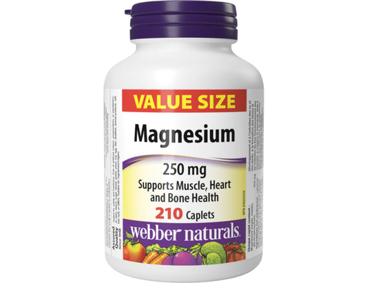 Webber Naturals Magnesium 250 mg - 210 Caplets