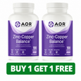 AOR Zinc Copper Balance 17 mg - 100 Capsules (2-Pack, Total: 200 Capsules)