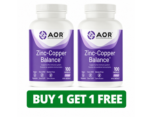 AOR Zinc Copper Balance 17 mg - 100 Capsules (2-Pack, Total: 200 Capsules)