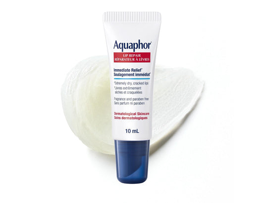 Aquaphor Lip Repair Healing Ointment - 10 mL product packaging