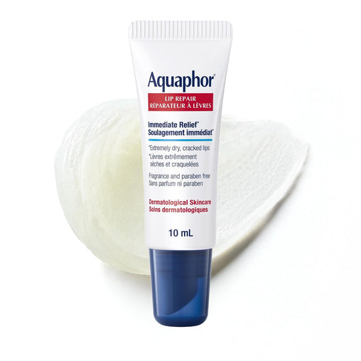 Aquaphor Lip Repair Healing Ointment - 10 mL product packaging