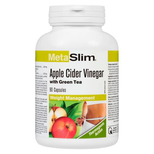 MetaSlim Apple Cider Vinegar with Green Tea Weight Management, 90 Capsules