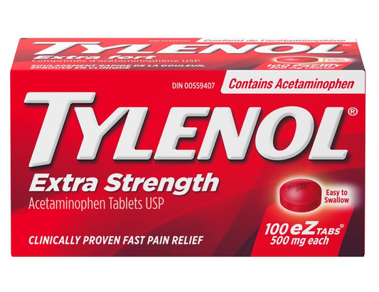 Tylenol Extra Strength 500 mg eZtabs – 100 Tablets