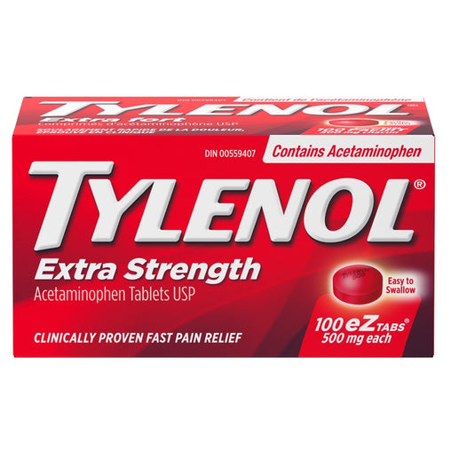 Tylenol Extra Strength 500 mg eZtabs – 100 Tablets