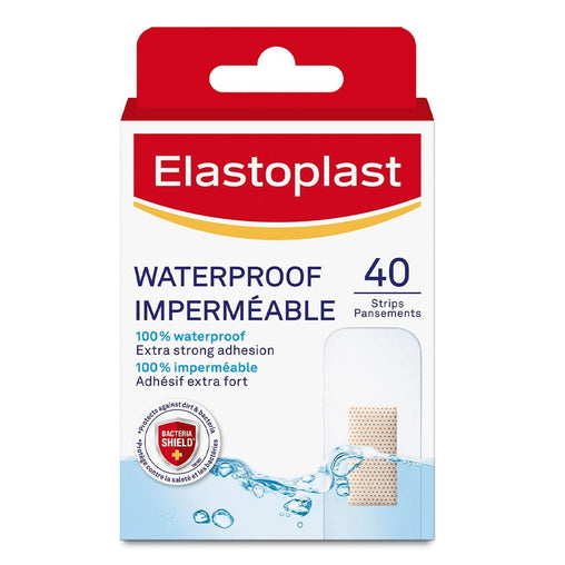 Elastoplast Waterproof Bandages, Assorted Sizes - 40 Count product packaging