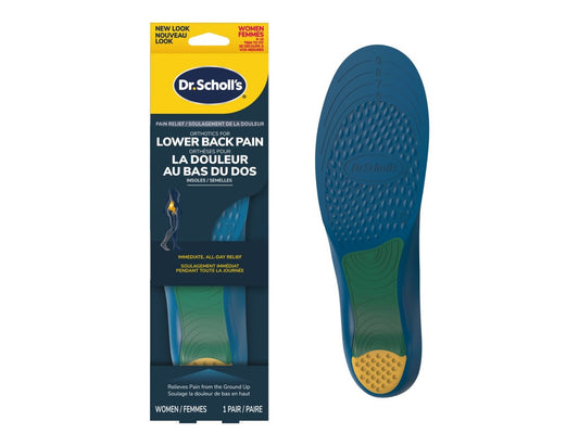 Dr. Scholl's Lower Back Pain Relief Orthotics for Women, Sizes 6-10 - 1 Pair product packaging