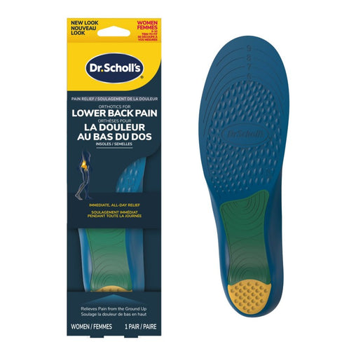 Dr. Scholl's Lower Back Pain Relief Orthotics for Women, Sizes 6-10 - 1 Pair product packaging