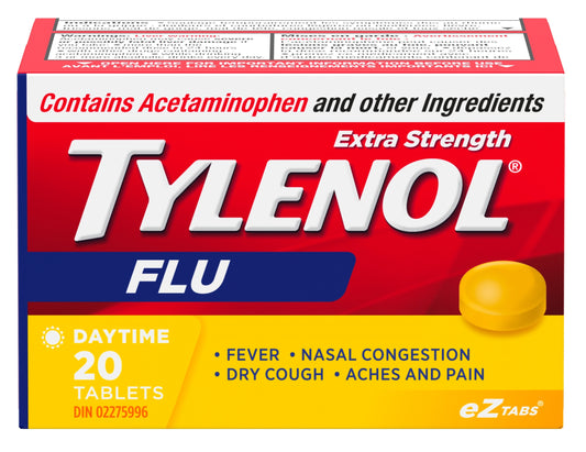 Tylenol Cold Extra Strength Daytime eZtabs – 20 Tablets