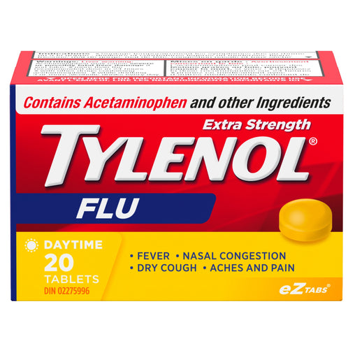 Tylenol Cold Extra Strength Daytime eZtabs – 20 Tablets