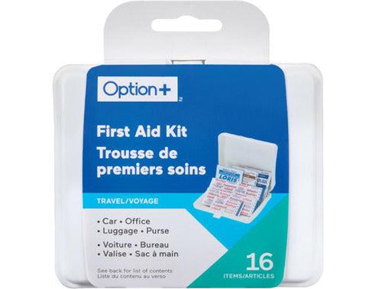 Option+ Travel First Aid Kit - 16 Items current product packaging