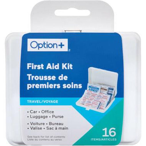 Option+ Travel First Aid Kit - 16 Items current product packaging
