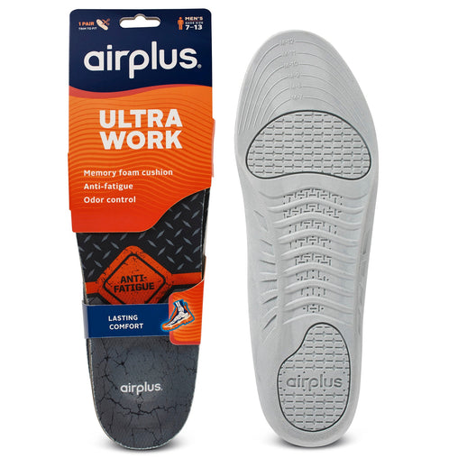 Airplus Ultra Work Memory Plus Insoles for Men, Sizes 7–13 - 1 Pair product packaging