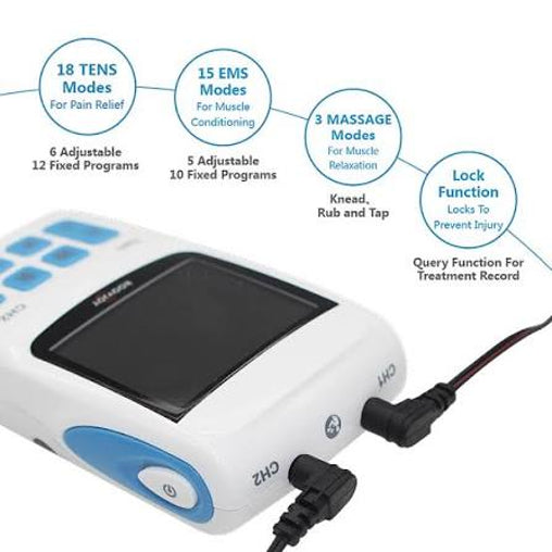 Roovjoy Electronic TENS Stimulator R-C1011 – Portable Muscle & Nerve Pain Relief Therapy Device (packaging may vary)