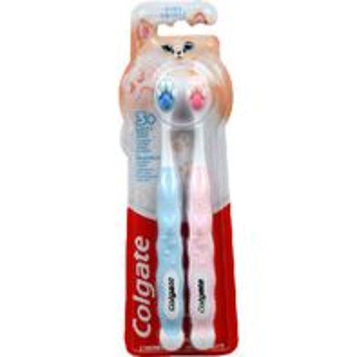Colgate Kids Animal Paws Soft Toothbrushes - 2 Pack current product packaging