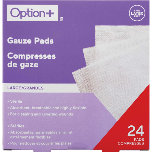 Option+ Sterile Non-Woven Gauze Pads, 4 x 4 in - 24 Pads current product packaging