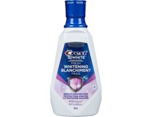 Crest 3D White Fresh Whitening Mouthwash Arctic Mint - 946 mL current product packaging