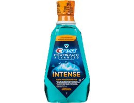 Crest Pro-Health Advanced Intense Clean Mint Mouthwash - 1 L current product packaging