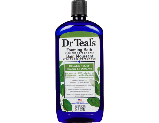 Dr Teal’s Pure Epsom Salt Foaming Bath with Eucalyptus & Spearmint - 1 L