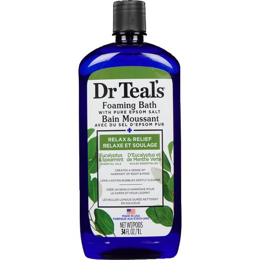 Dr Teal’s Pure Epsom Salt Foaming Bath with Eucalyptus & Spearmint - 1L