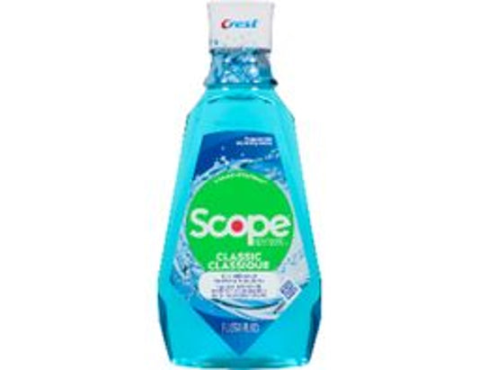 Scope Classic Cool Peppermint Mouthwash - 1 L current product packaging