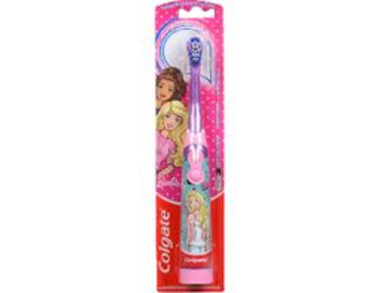 Colgate Kids Barbie Battery-Powered Extra Soft Toothbrush - 1 Count current product packaging